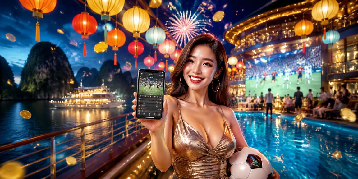 Ứng dụng casino tại chợ đêm Hạ Long nhìn từ góc cao